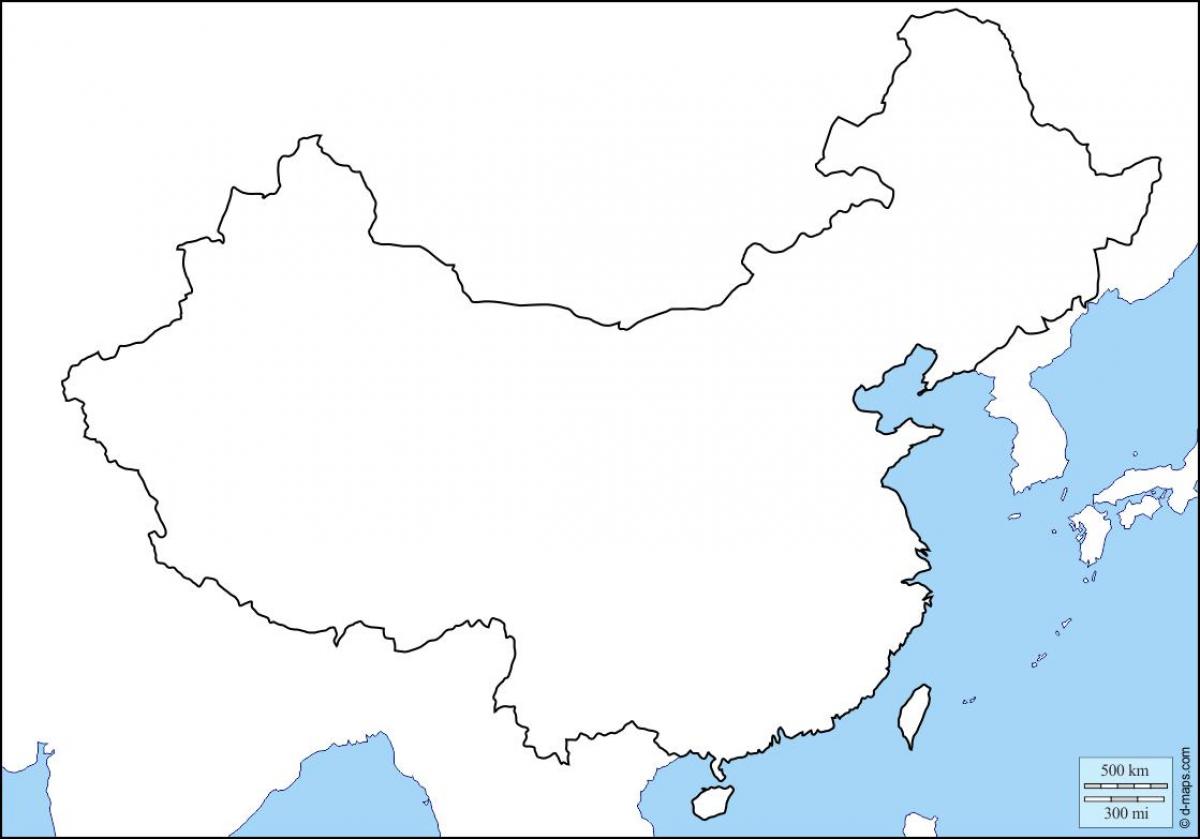 Пустая карта Китая