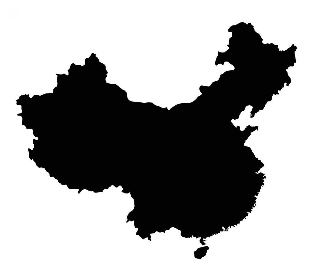 карта контуров Китая