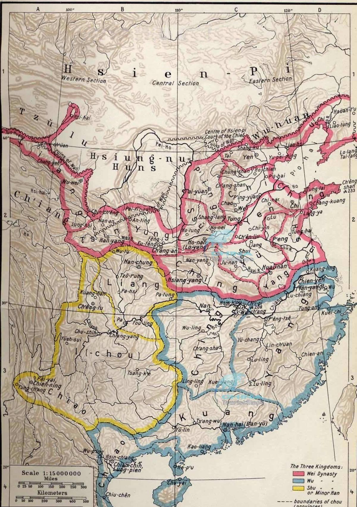 Историческая карта Китая