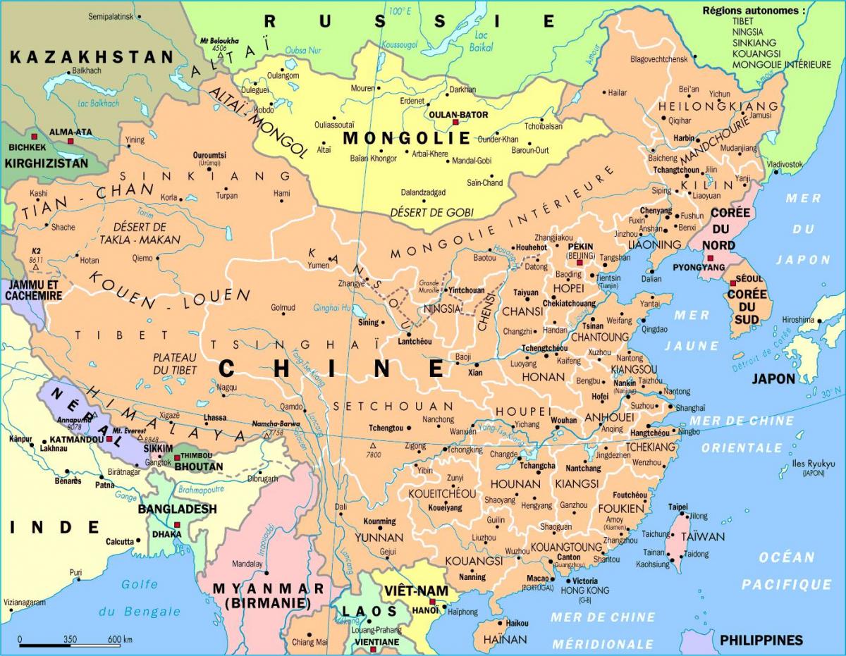 карта города Китая