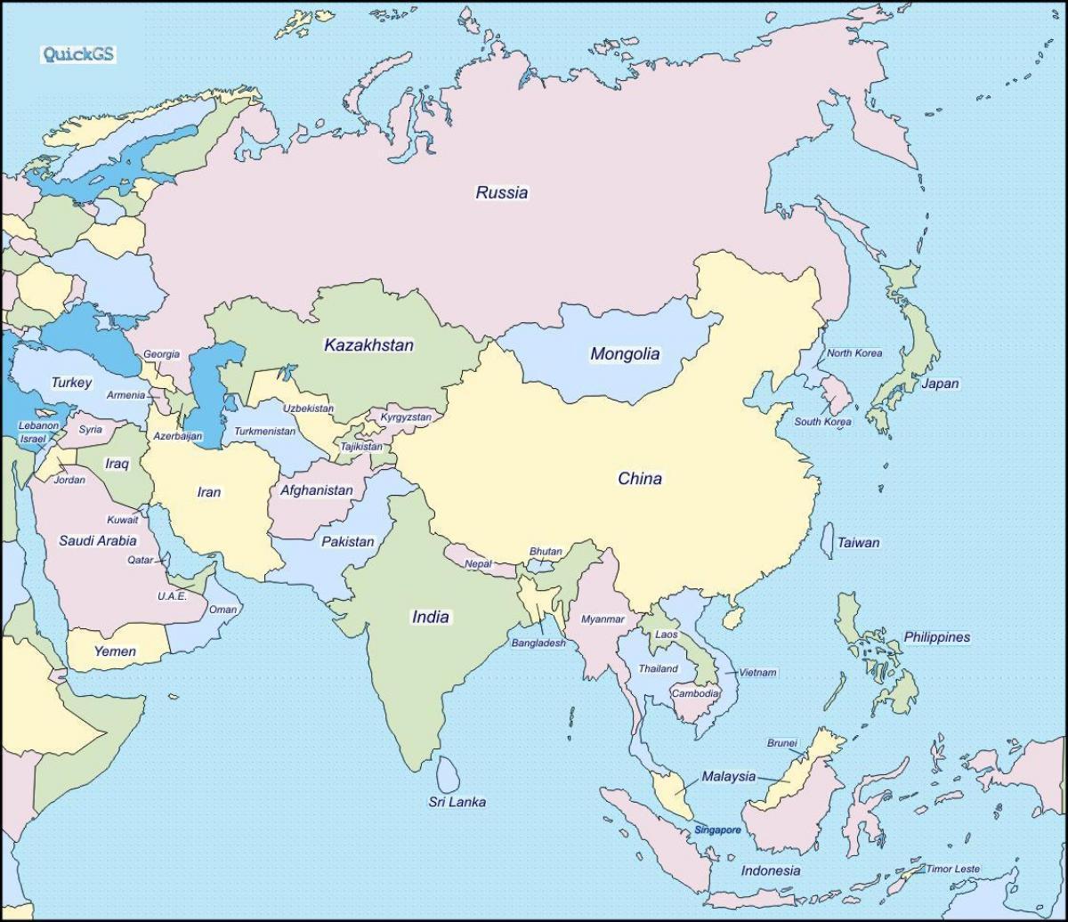 Карта Китая и приграничных стран